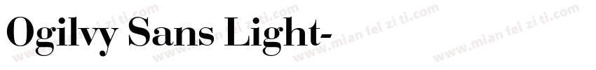 Ogilvy Sans Light字体转换